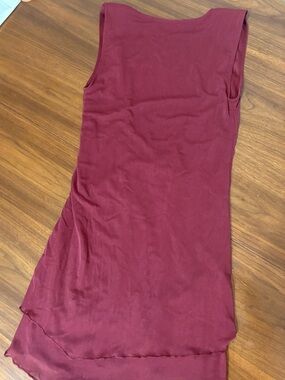 Motel Rocks Deep Wine Red Layered Tank